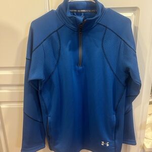 Under Armour Light Blue Performance Pullover Mens S 1/4 Zip Loose Fit
